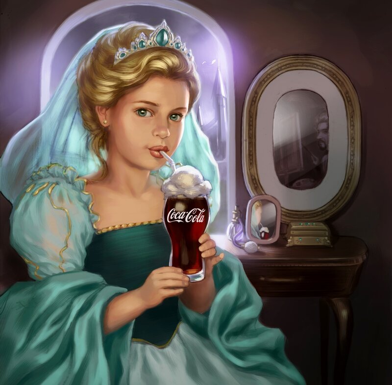 Princess Drinking Soda