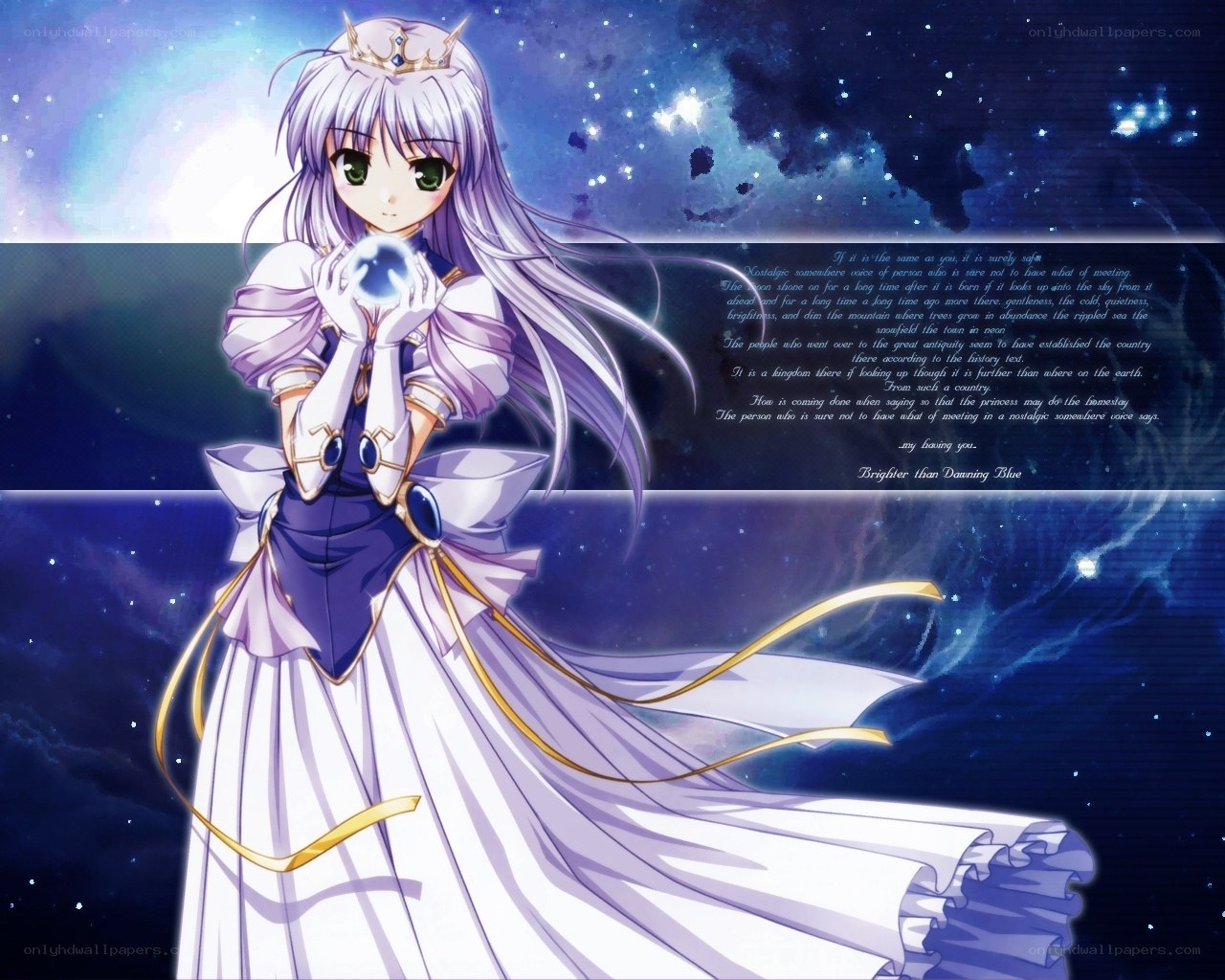princess holding a crystal
