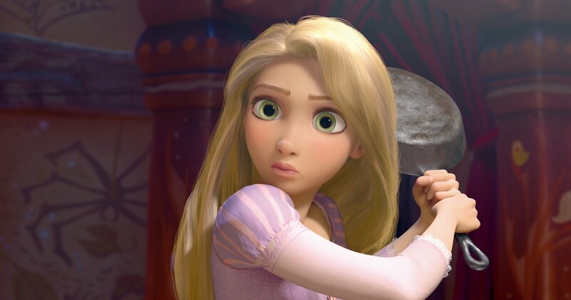 Princess Holding a Pan