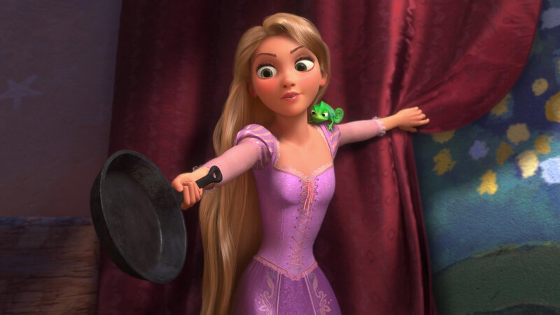 Princess Holding Pan
