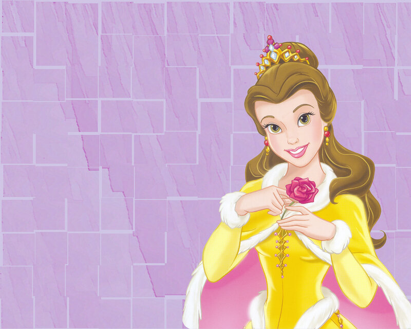 Princess Holding Rose — Purple