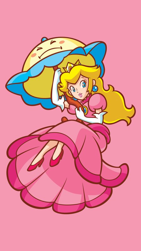 Princess Holding Umbrella — Pink, Playful