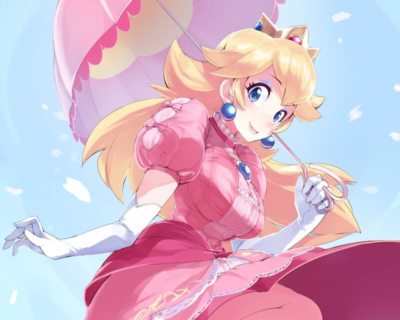 Princess Holding Umbrella — Pink
