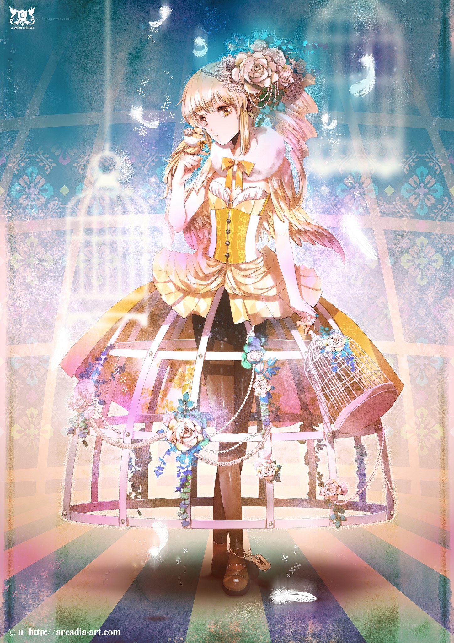 princess in a birdcage
