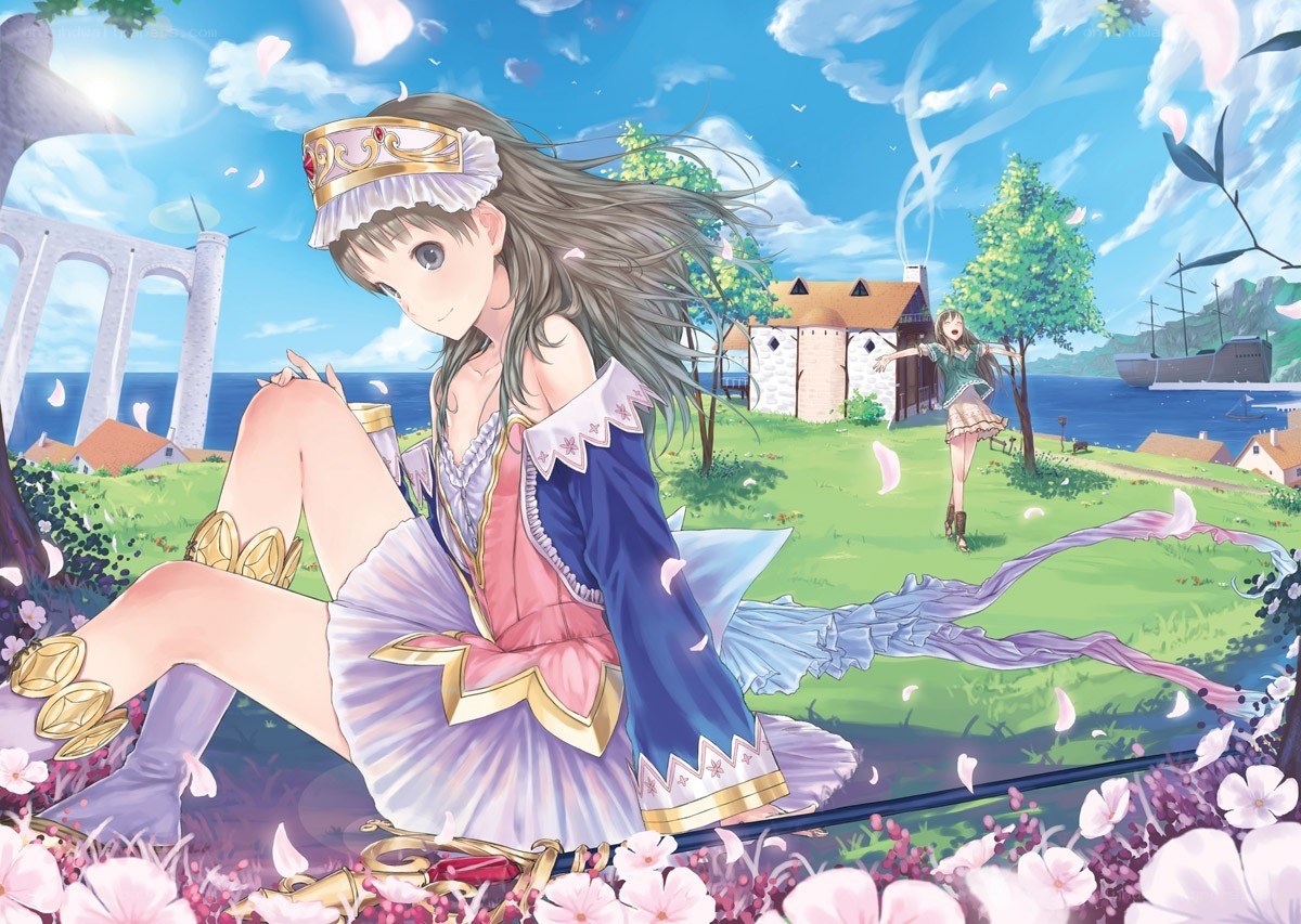 princess in a flower field