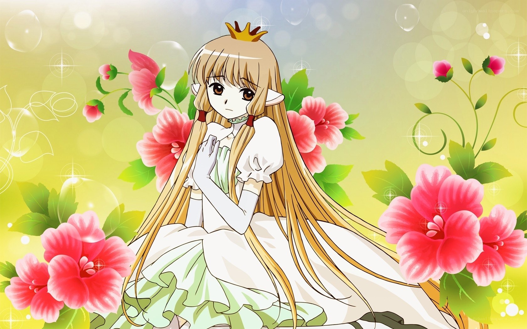 princess in a flower garden