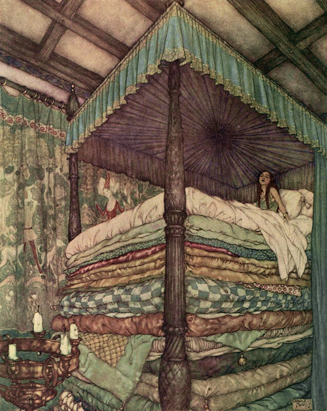 Princess in a giant bed