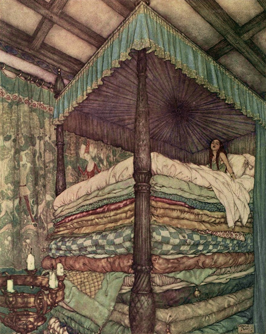 Princess in a giant bed
