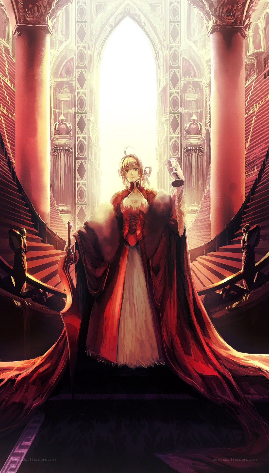 princess in a grand hall