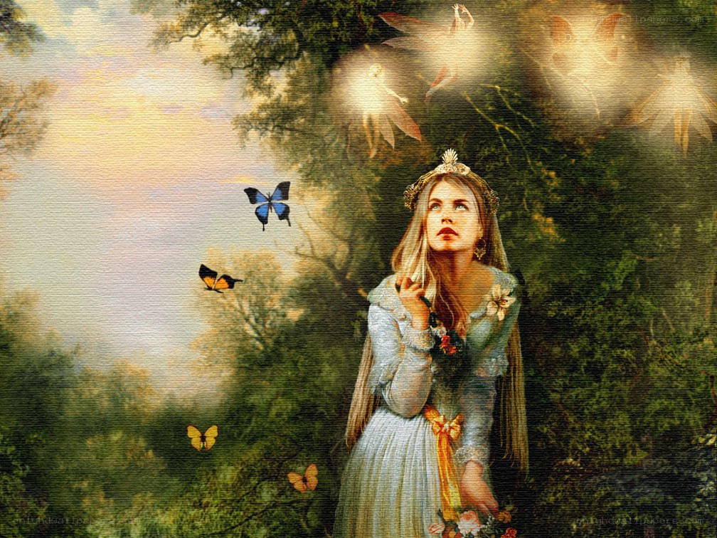 Princess in a magical forest