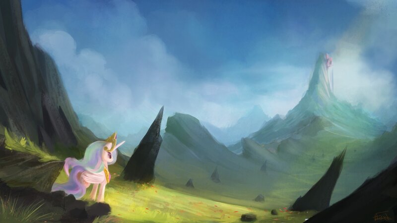 princess in a mountain valley