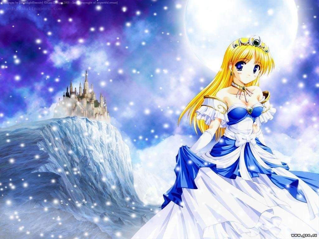 princess in a snowy landscape