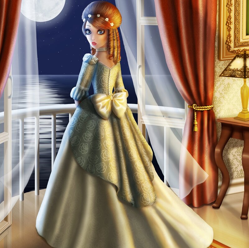 Princess in Ball Gown — Gold