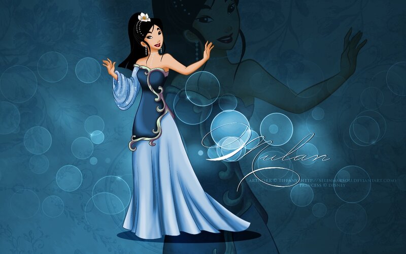 Princess in Blue Gown — Dramatic
