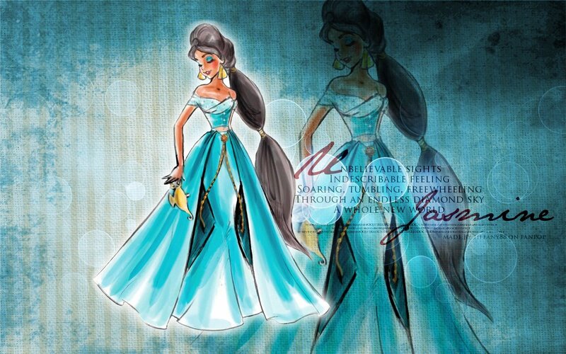 Princess in Blue Gown — Dreamy, Digital Art