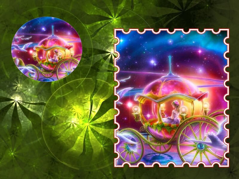 Princess in Carriage — Green