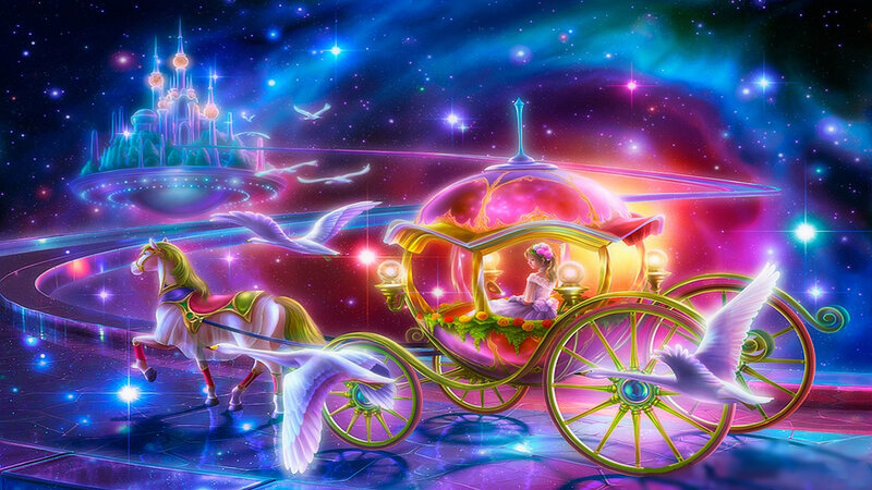 Princess in Carriage — Purple