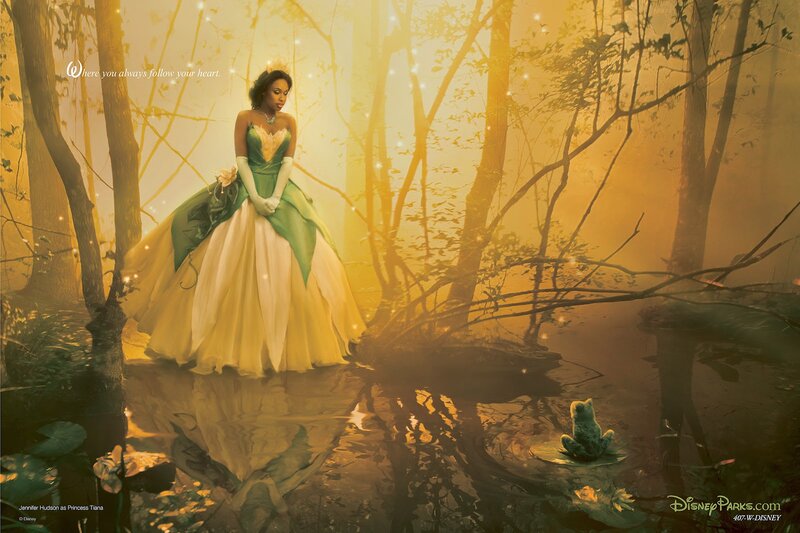 Princess in Forest — Green, Serene, Sunset, Digital Art