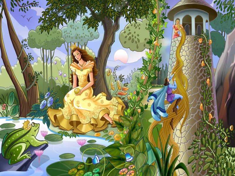 Princess in Forest — Green