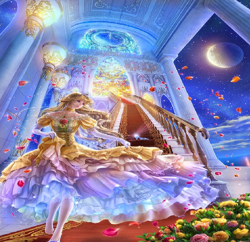 Princess in Golden Dress