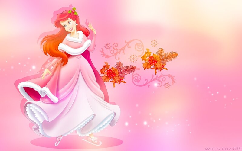 Princess in Pink Dress — Festive, Winter