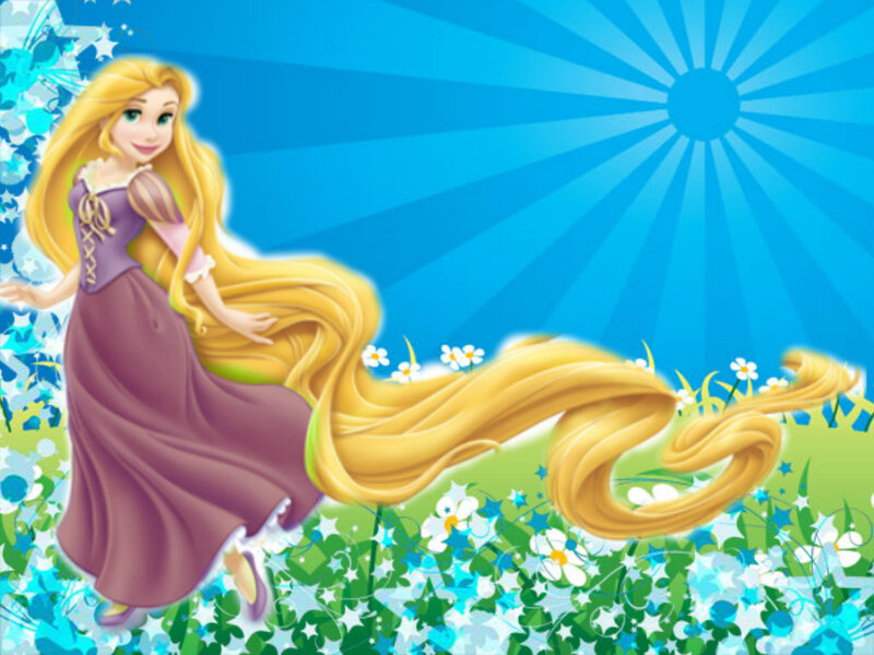 Princess in Purple Dress — Blue, Cheerful