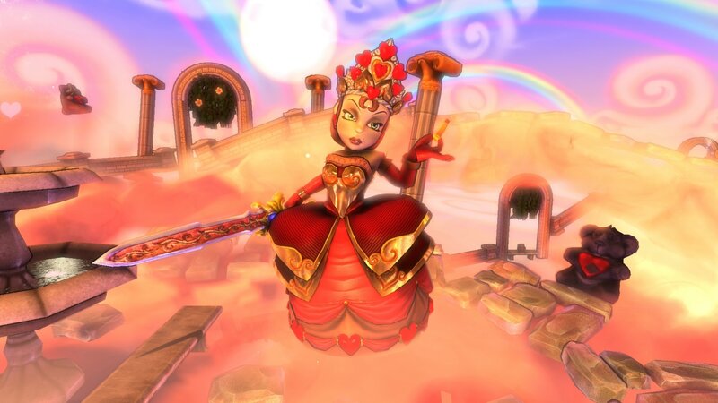 princess in red with sword