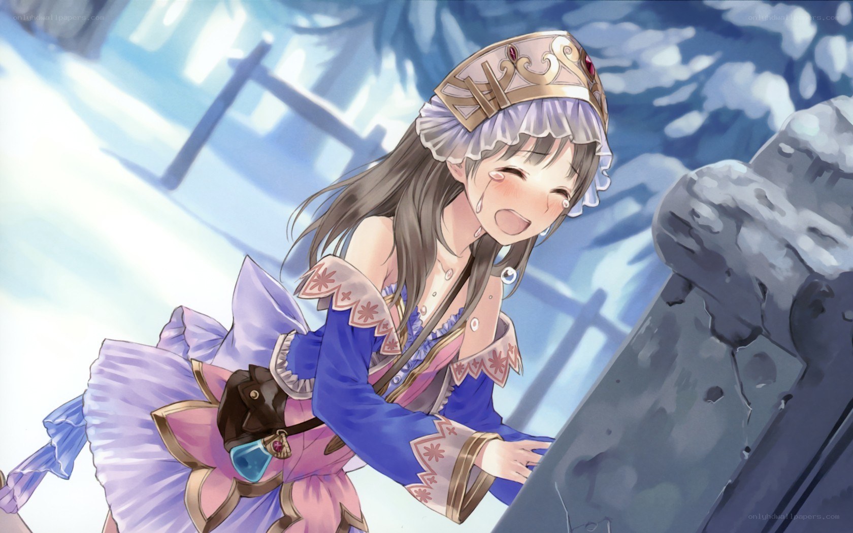 princess in snowy landscape