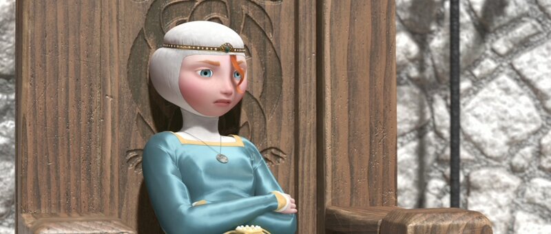 princess in wooden chair