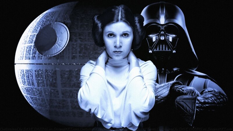 Princess Leia and Darth Vader — Blue