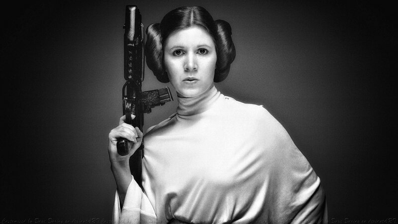Princess Leia Holding Blaster — Black