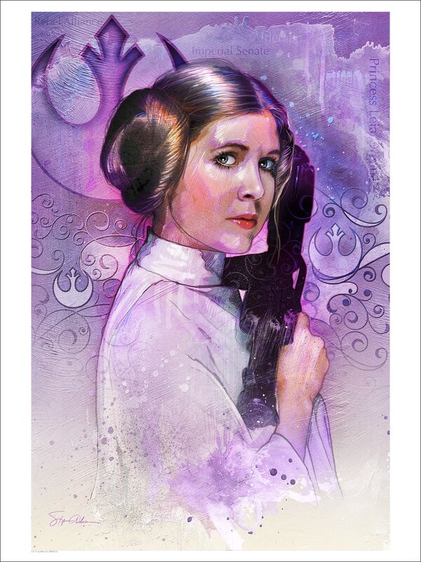 Princess Leia Holding Blaster — Purple
