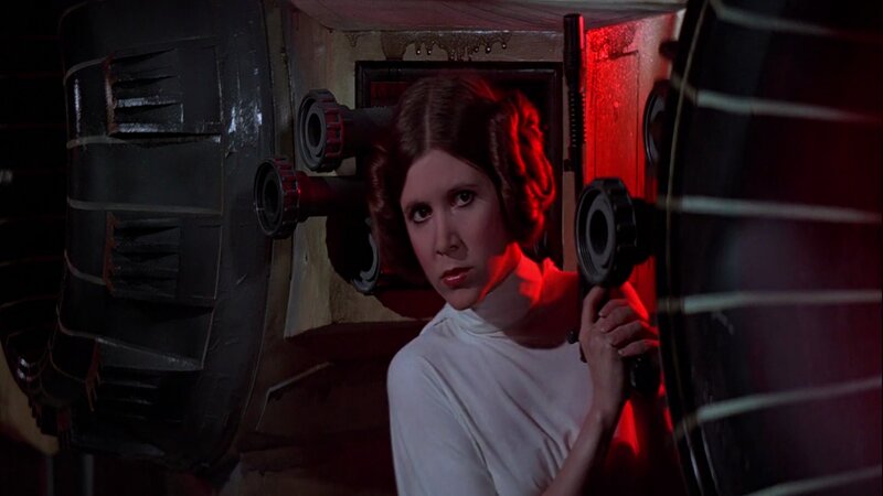 Princess Leia Holding Blaster — White