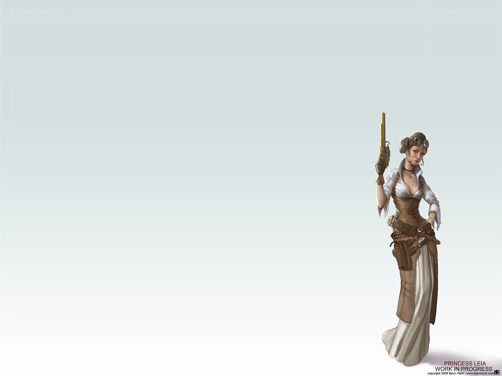 Princess Leia in steampunk attire