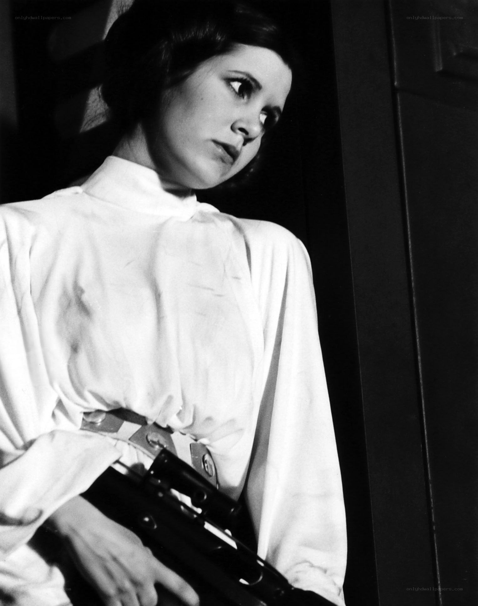 Princess Leia in white blouse