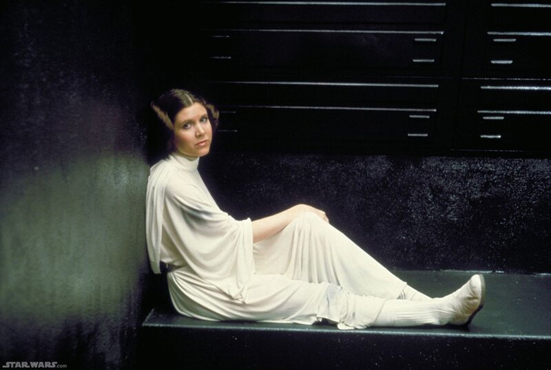 Princess Leia in white dress