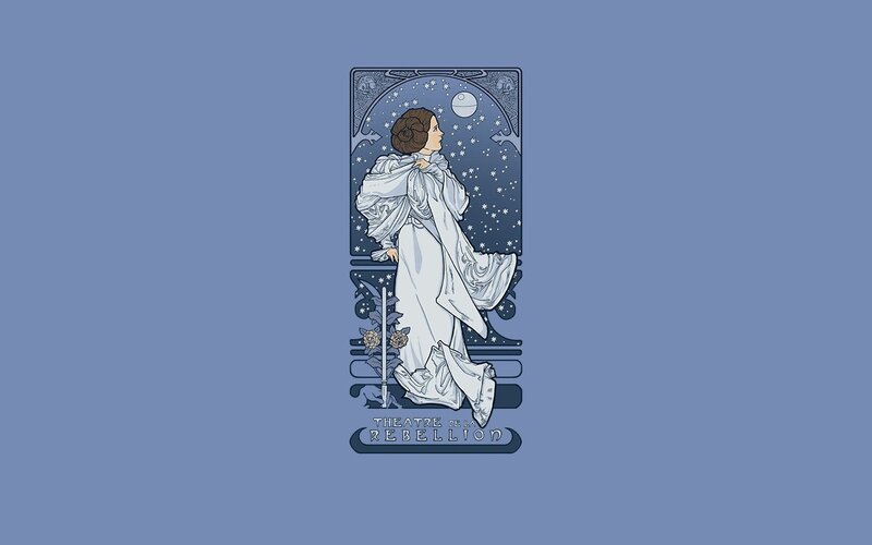 Princess Leia in White Gown — Blue