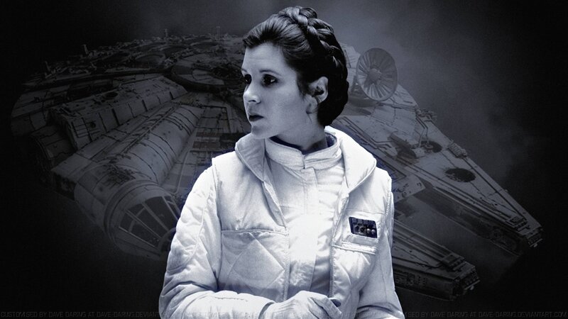 Princess Leia Organa — Black, Dramatic, Digital Art