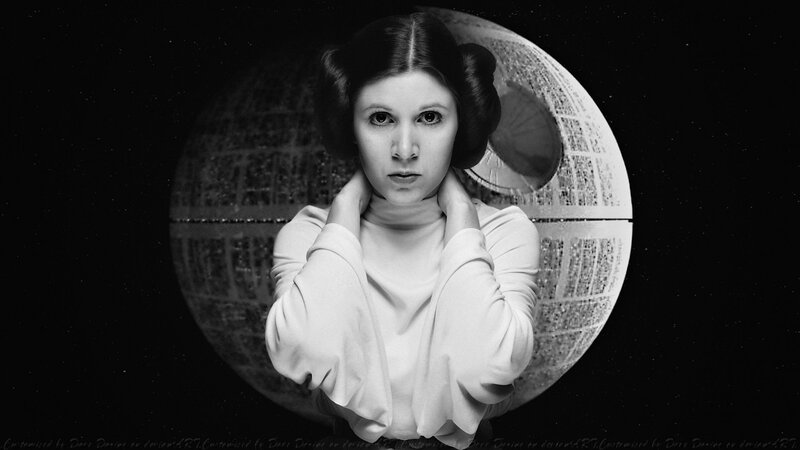 Princess Leia Portrait — Black