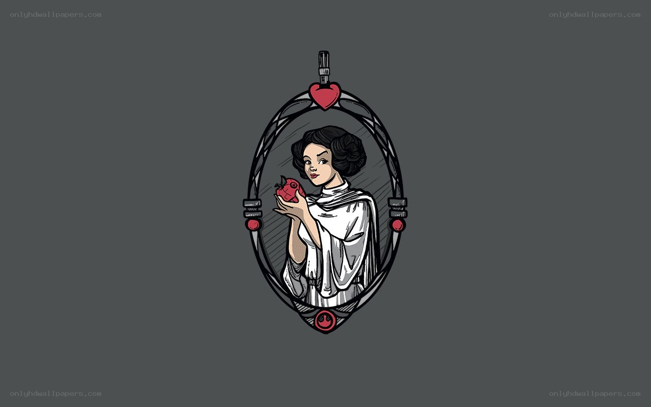 Princess Leia portrait pendant