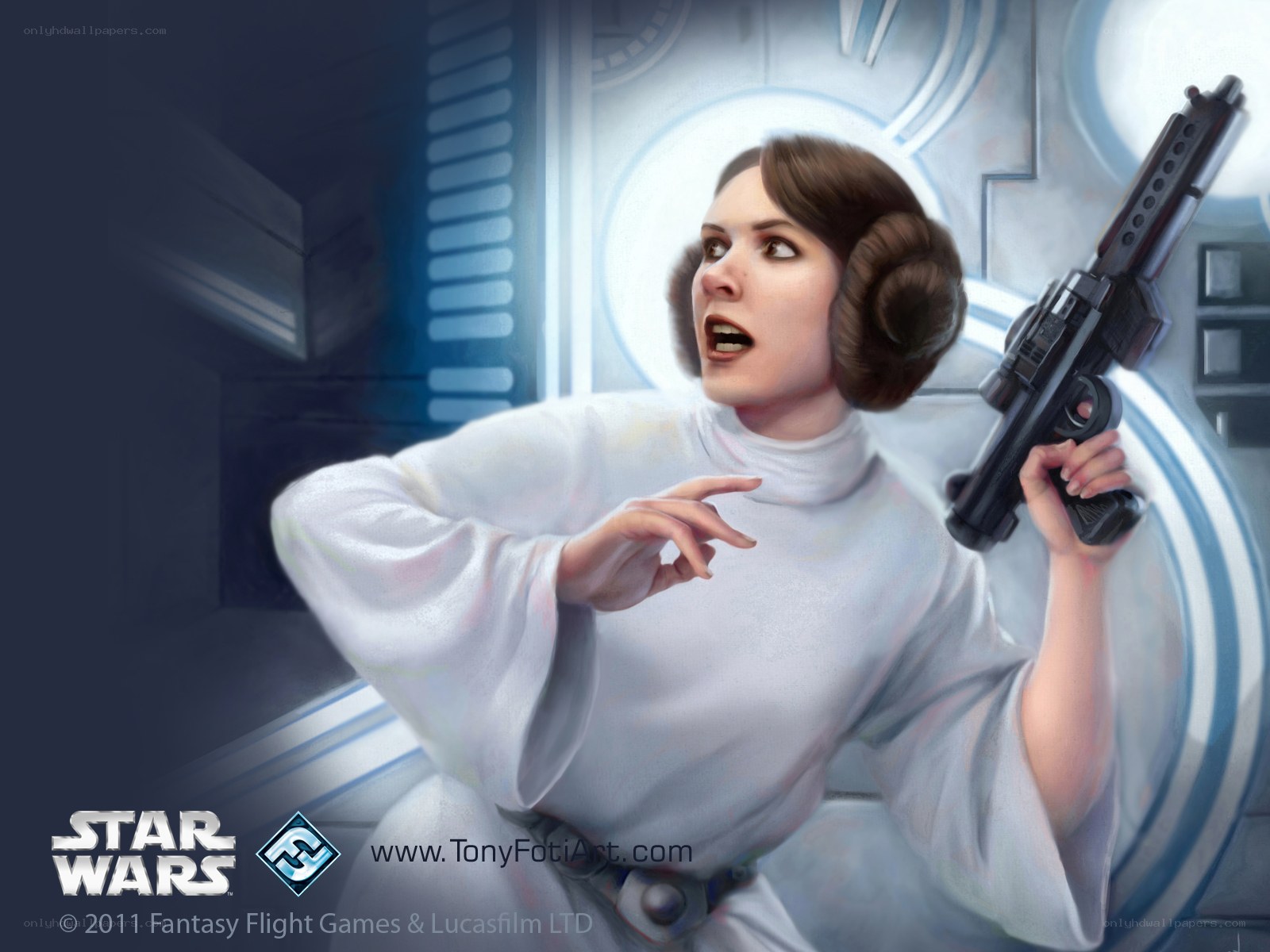 Princess Leia with blaster