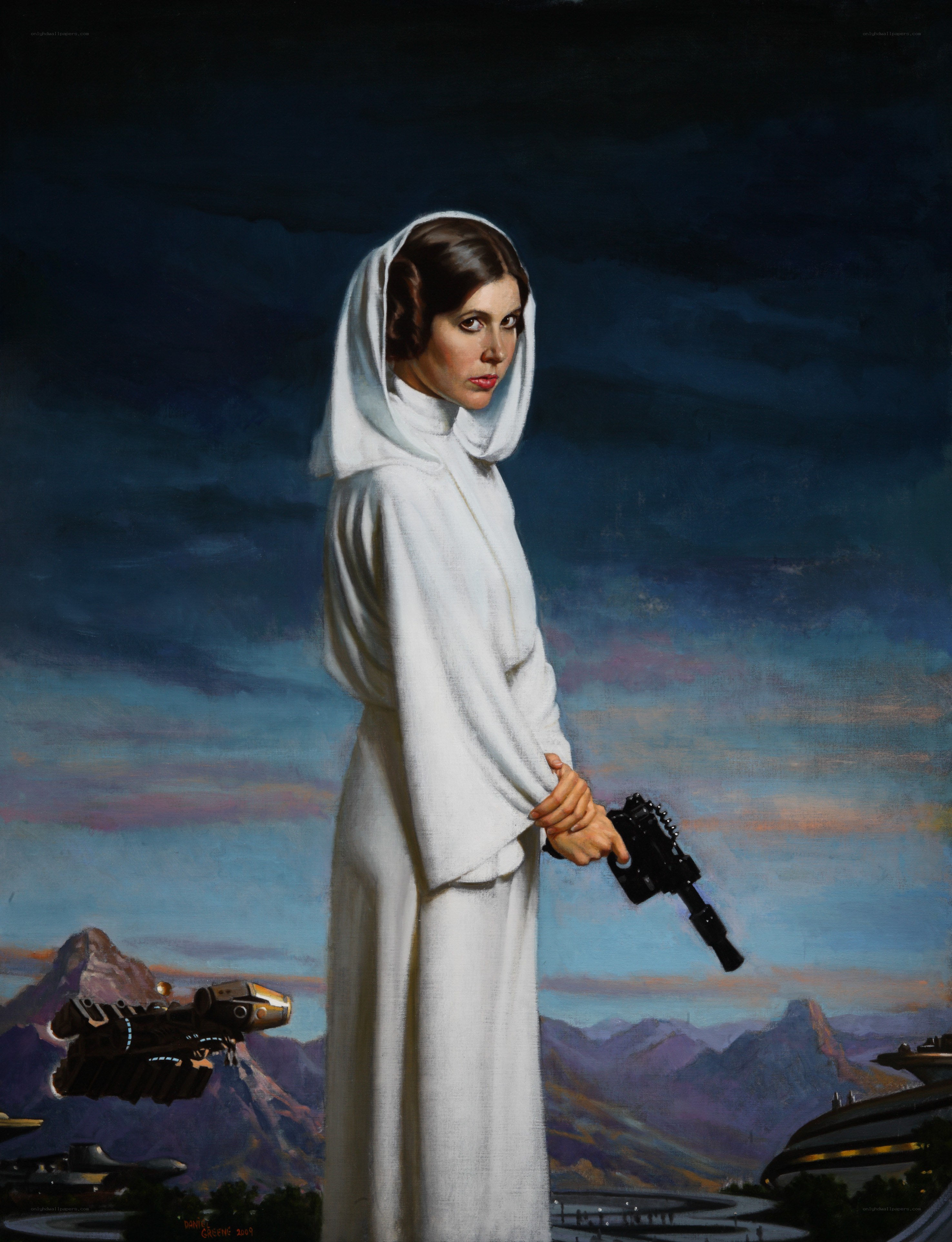 Princess Leia with blaster