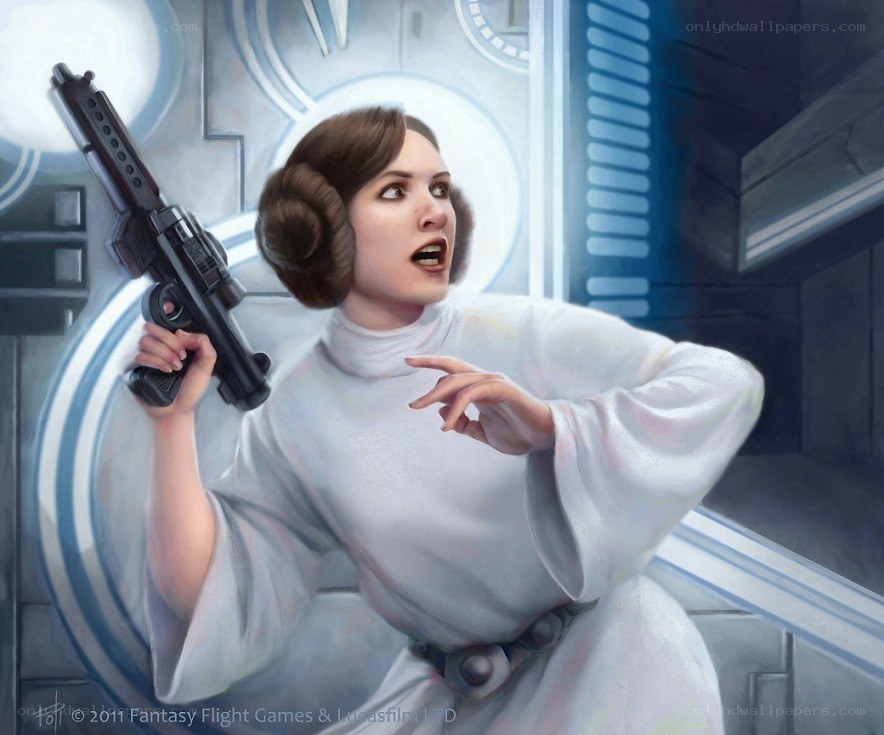 Princess Leia with blaster