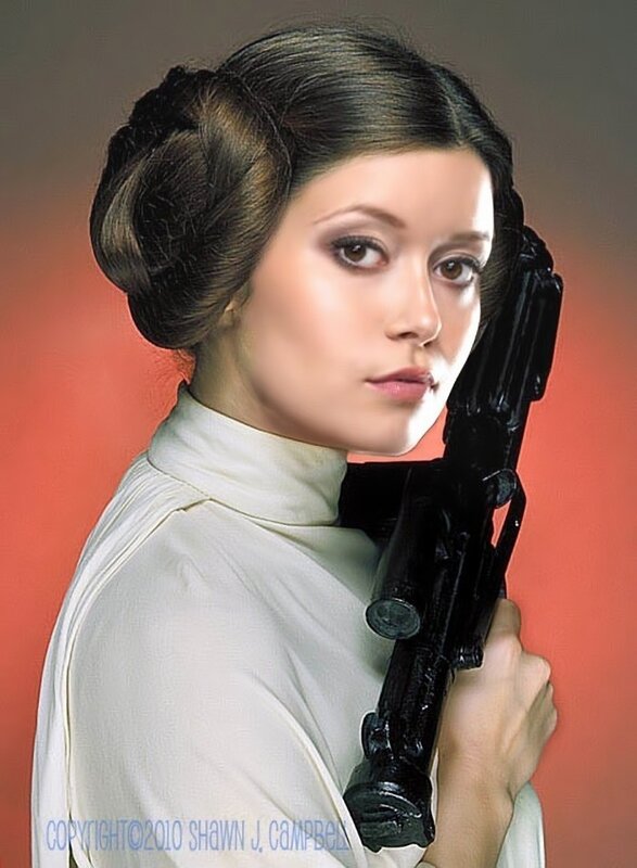 Princess Leia with blaster
