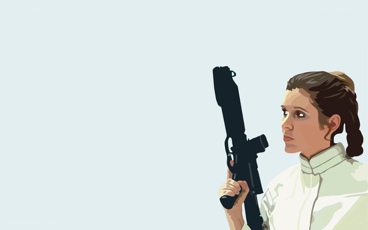 Princess Leia with blaster