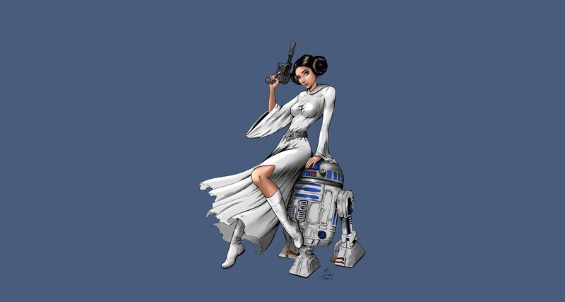 Princess Leia with R2-d2