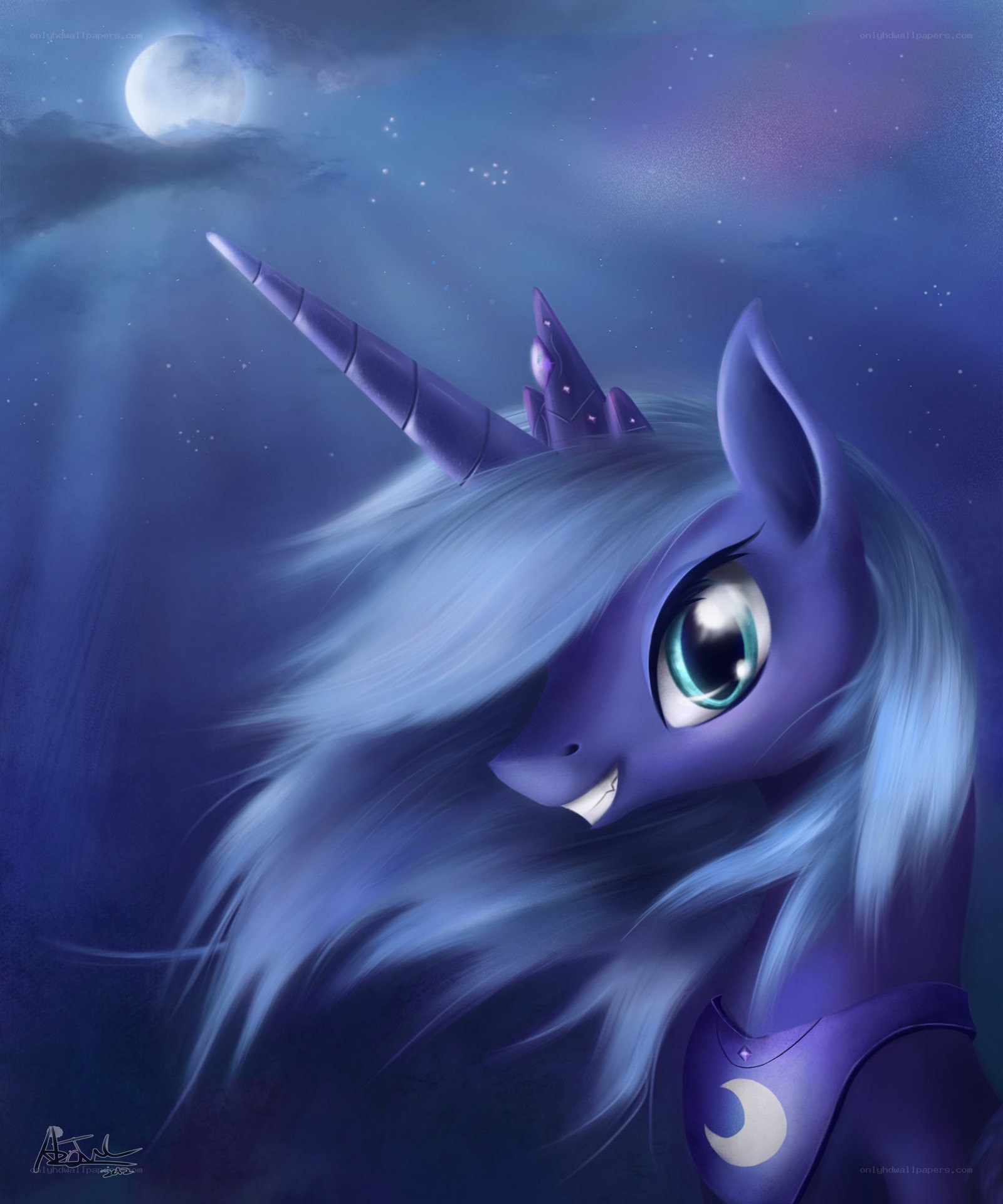 Princess Luna at night