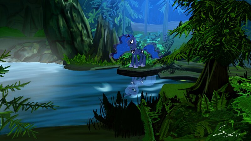Princess Luna by a river