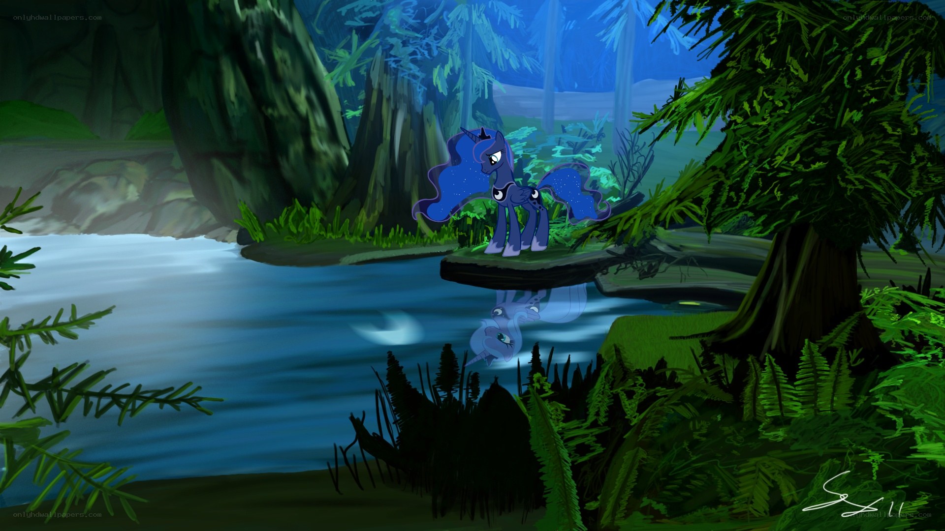 Princess Luna by a river
