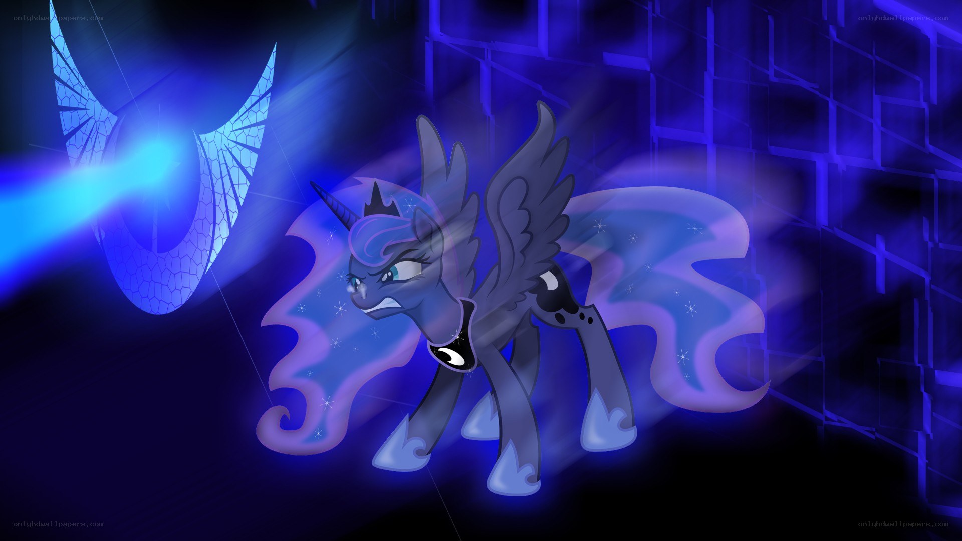 Princess Luna in a dark chamber
